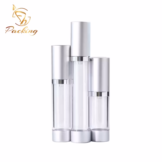 High Transparency as Material 5ml 10ml 15ml 20ml 30ml Airless Pump Bottle with Aluminum Material Pump and Cap